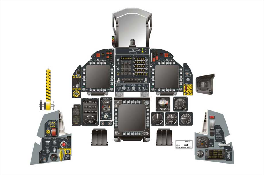F-18 Cockpit Illustration